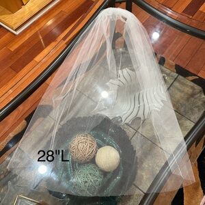 First communion veil with comb